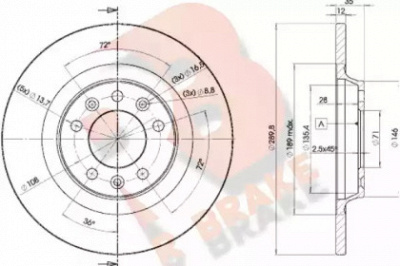 R BRAKE 78rbd24609 -  Тормозной диск